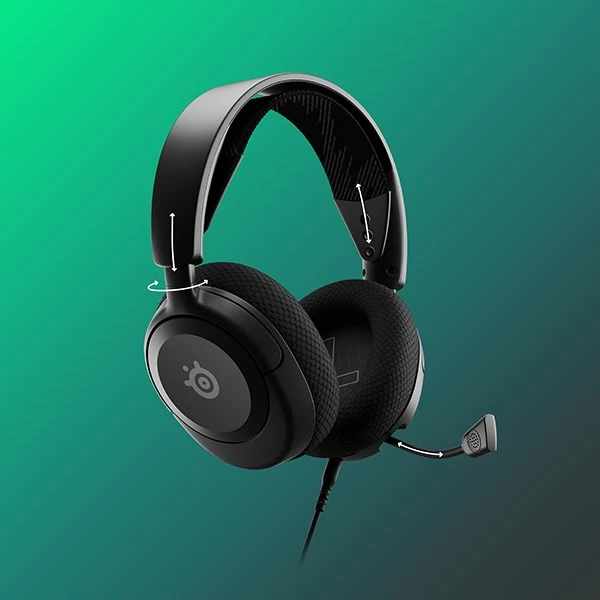 Steelseries Arctis Nova 1 Žaidimų ausinės su laidu su lankeliu ant galvos Refurbished Juodas
