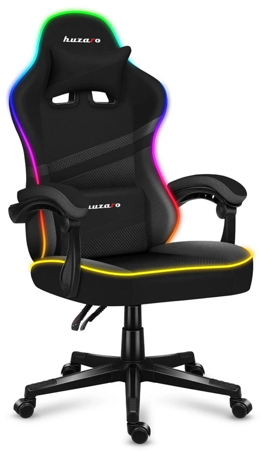 Žaidimų kėdė Huzaro Force 4.4, RGB juoda