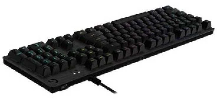 Mechaninė Žaidimų Klaviatūra Logitech G512 Carbon su RGB Apšvietimu, US Tarptautinis Išdėstymas, GX Brown Tactile