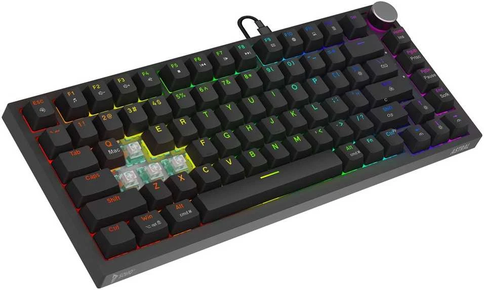 Savio ASTRAL Juodas JADE klaviatūra Gaming USB QWERTY US International