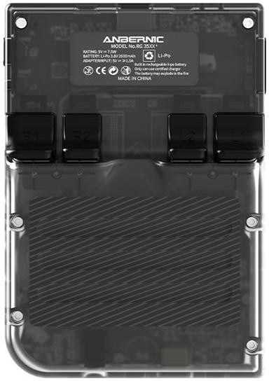 Retro gaming portable console ANBERNIC RG35XX (2024) Juodas/transparent