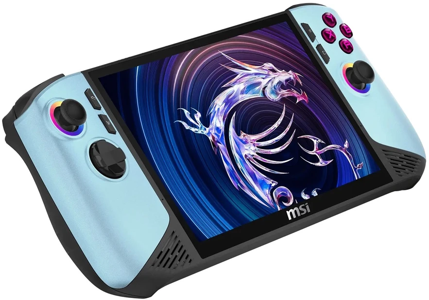 MSI Claw 8 AI+ A2VM Glacier Mėlyna Edition-254PL Ultra 7 258V 8"FHD Touch 120Hz 500nits IPS-Level panel 32GB LPDDR5x SSD1TB Intel Arc Win11