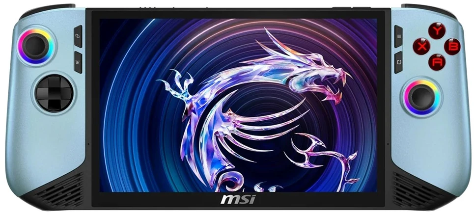 MSI Claw 8 AI+ A2VM Glacier Mėlyna Edition-254PL Ultra 7 258V 8"FHD Touch 120Hz 500nits IPS-Level panel 32GB LPDDR5x SSD1TB Intel Arc Win11