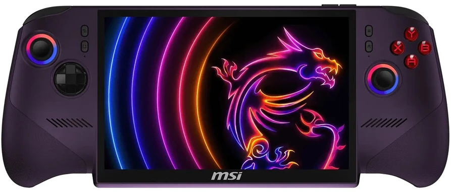 MSI Claw 8 EX AI+ CG3EM-046PLY portable gaming console 20.3 cm (8") 1 TB touchscreen Wi-Fi Void Violetinė
