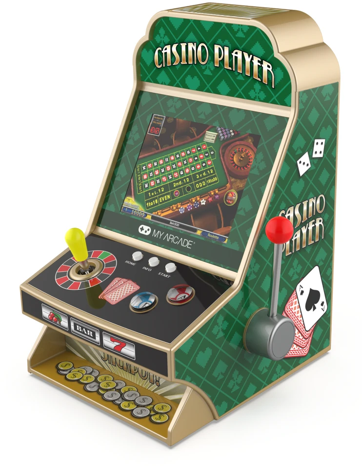 Žaidimų konsolė - My Arcade Casino Player 3,5 colio žalia bronzinė