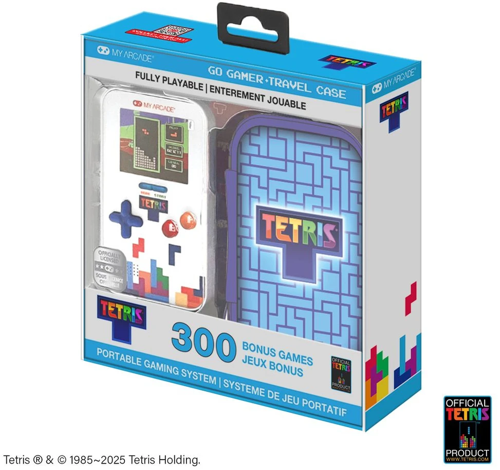 Žaidimų konsolė - My Arcade Go Gamer + Kelioninis dėklas Tetris Nauja Versija Balta