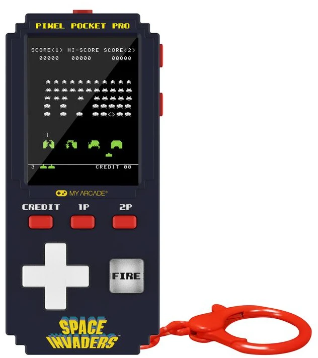 Žaidimų konsolė - My Arcade Pixel Pocket Pro Space Invaders 2 colių Juodas