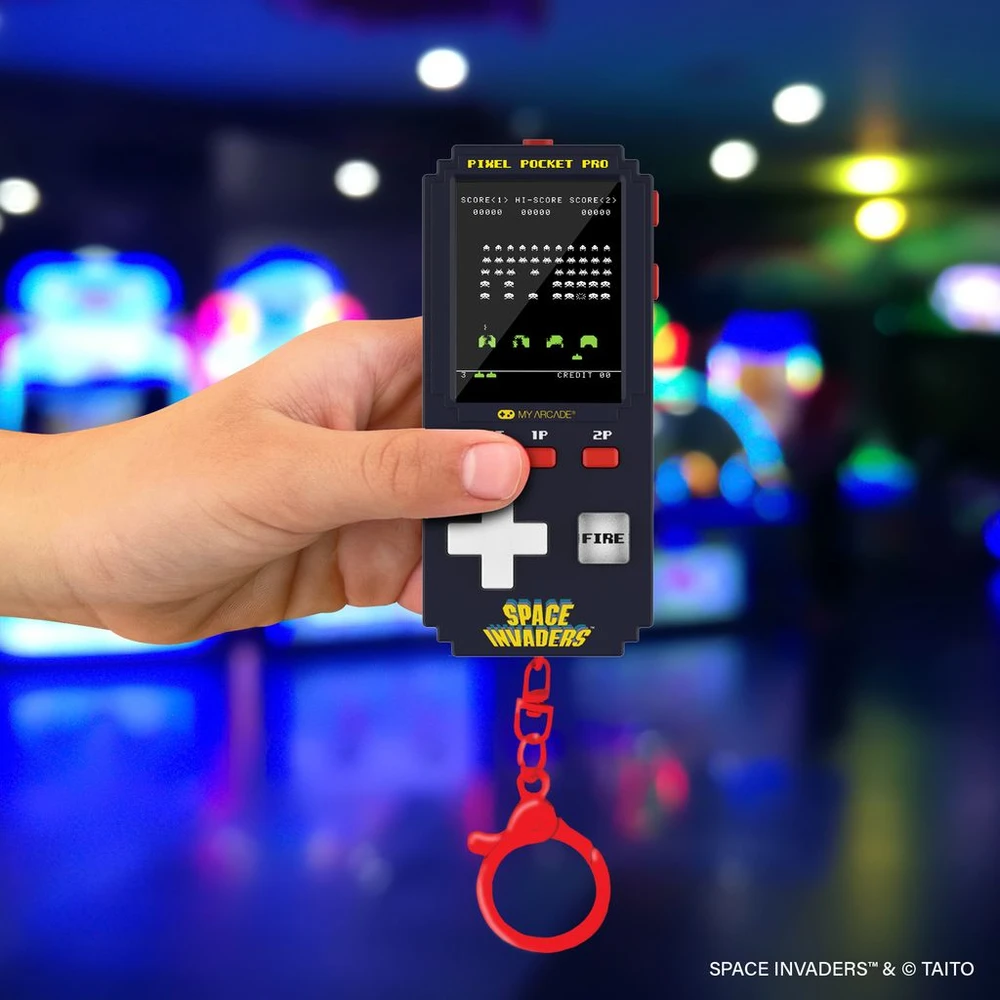 Žaidimų konsolė - My Arcade Pixel Pocket Pro Space Invaders 2 colių Juodas