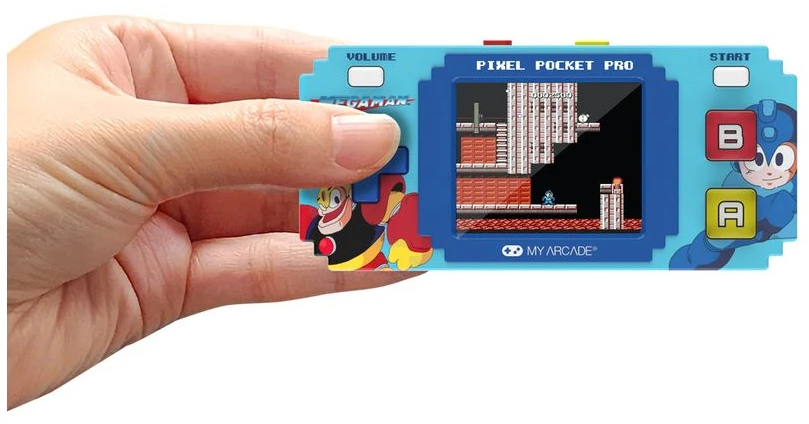 Žaidimų konsolė - My Arcade Pixel Pocket Pro Mega Man Mėlyna 2 colių 99,1 mm × 44,5 mm × 22,2 mm