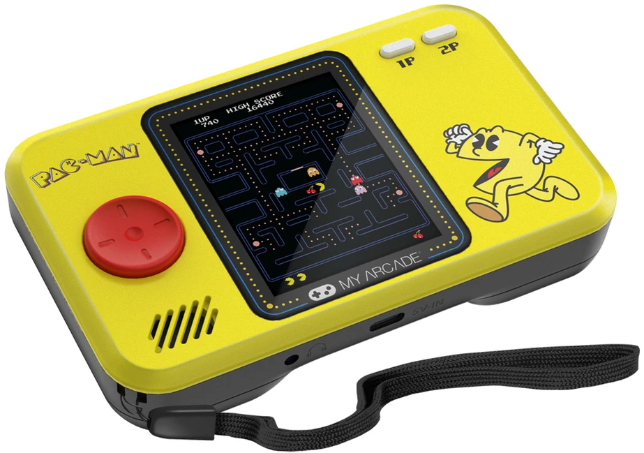 Žaidimų konsolė - My Arcade Pocket Player Pro + Kelioninis dėklas Pac-Man 2,75 col. Geltona Juoda