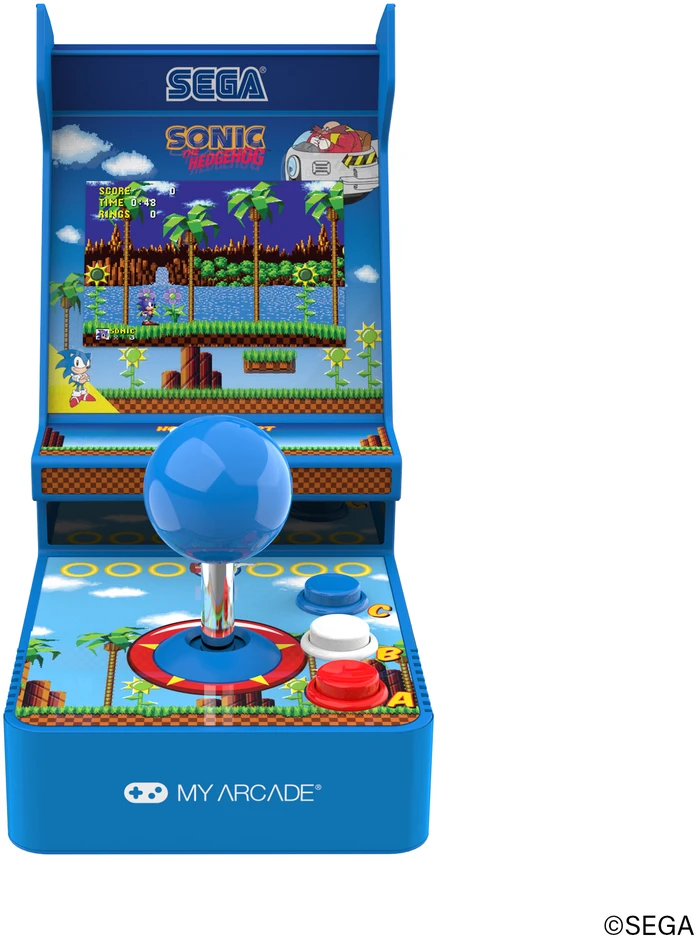 My Arcade Sonic Joystick Player: Sonic The Hedgehog nešiojama žaidimų konsolė (2 žaidimai)