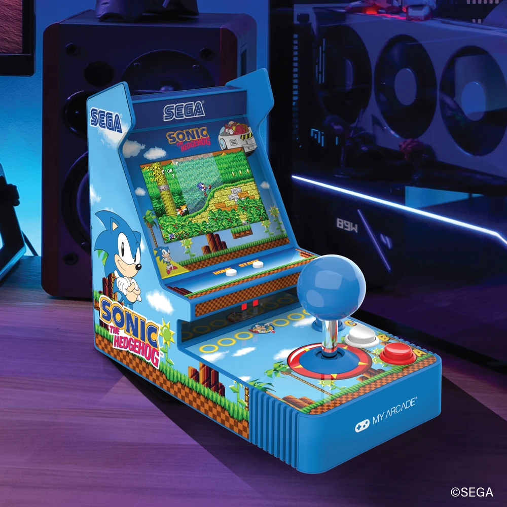 My Arcade Sonic Joystick Player: Sonic The Hedgehog nešiojama žaidimų konsolė (2 žaidimai)