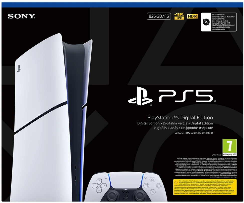 SONY PS5 Digital Edition 825GB console + 2 DS5 controllers