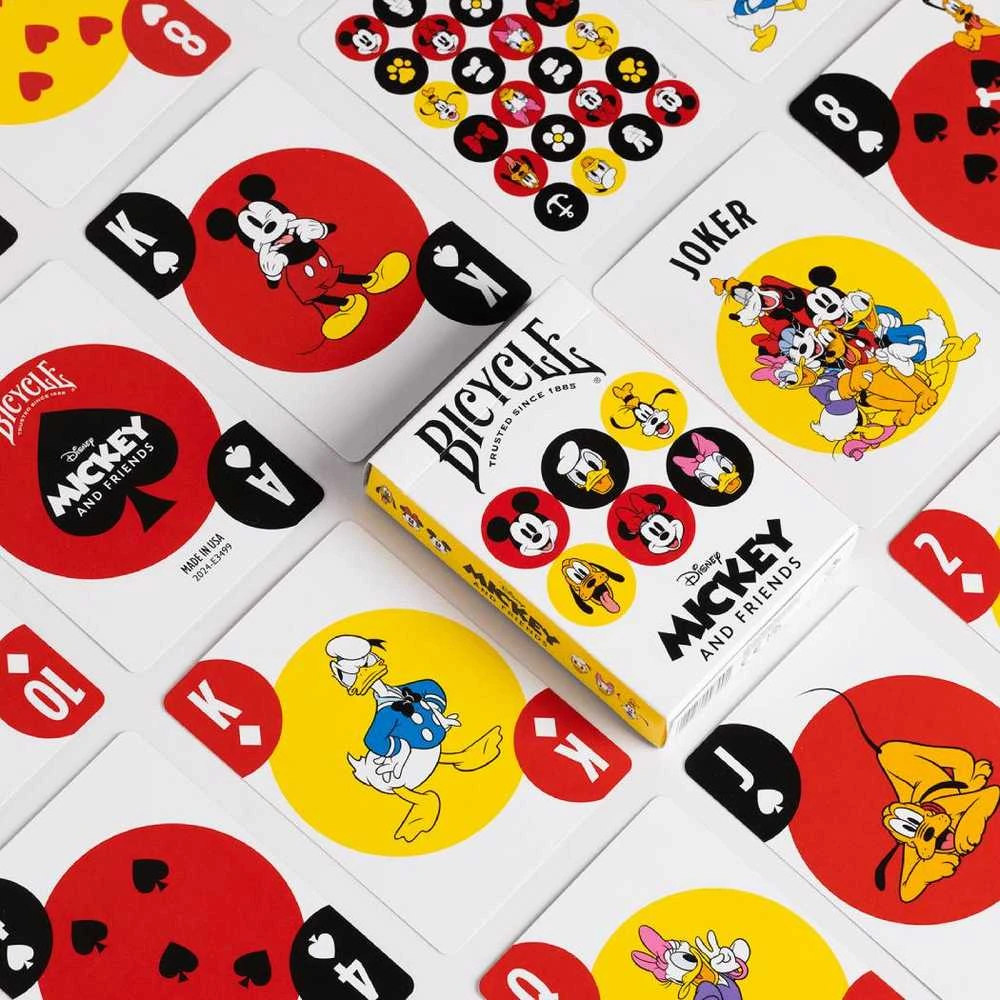 Žaidimų Kortelės - Disney Mickey ir Draugai Bicycle 63.5x88.9mm Plastikinės Dangos