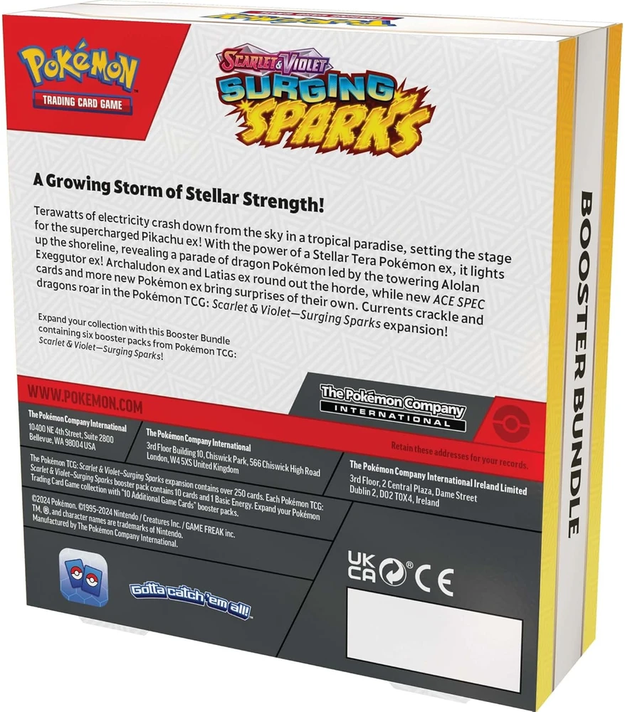 Žaidimų kortelių žaidimas - Pokémon Scarlet & Violet: Surging Sparks Booster Bundle 6 Packs