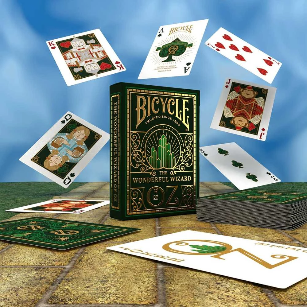 Kortų Žaidimas - Bicycle Wizard of Oz Unikalių Personažų Dizainas Aukso Folijos Dėžutė