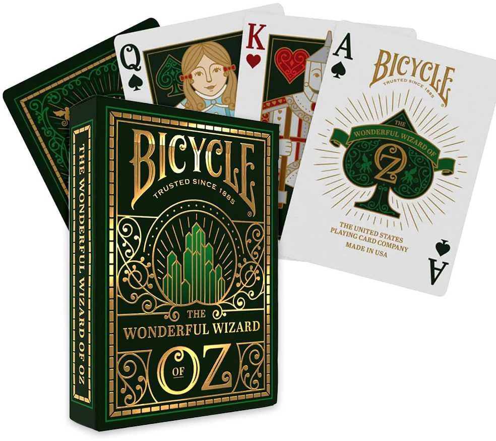Kortų Žaidimas - Bicycle Wizard of Oz Unikalių Personažų Dizainas Aukso Folijos Dėžutė