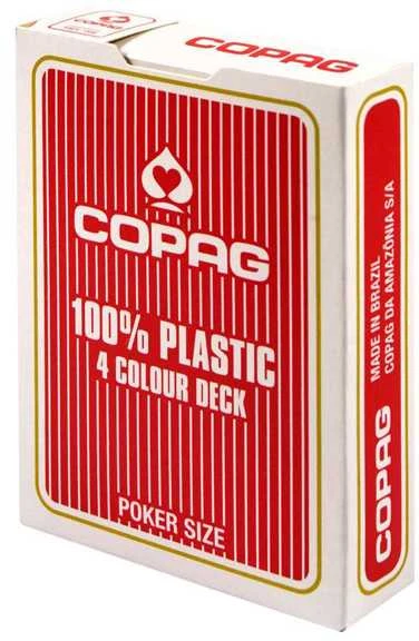 Copag 4 Colour pokerio kortos (Raudonos)