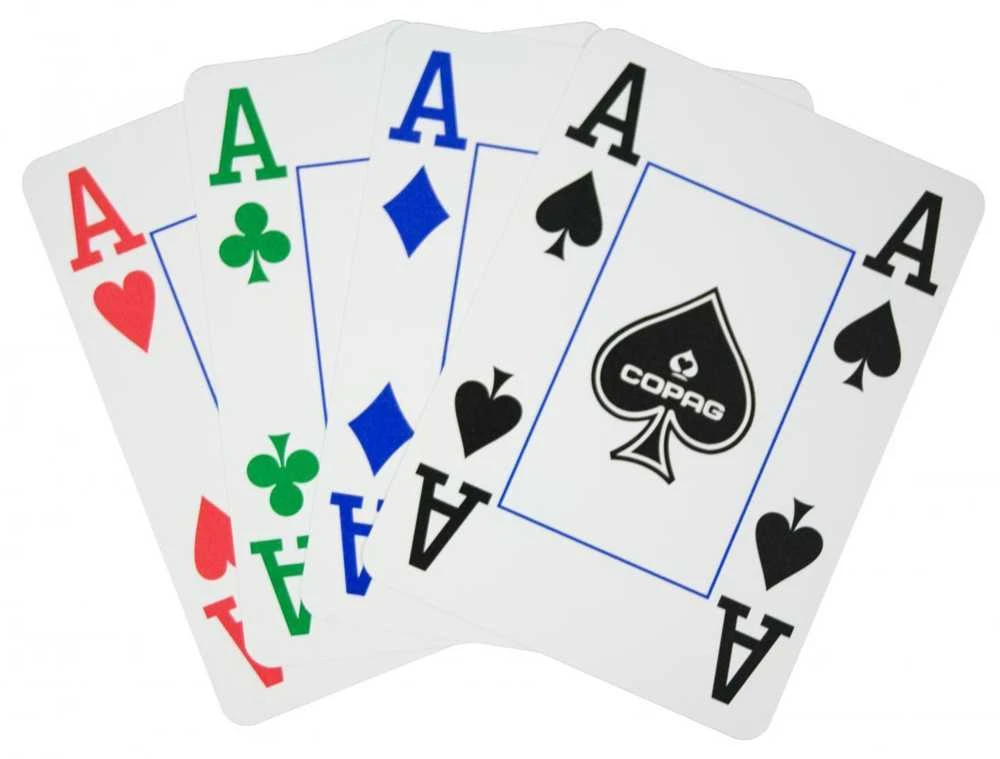 Copag 4 Colour pokerio kortos (Raudonos)