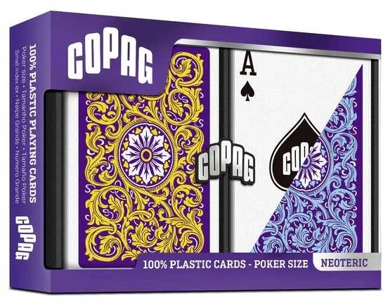 Copag 100% plastiko pokerio kortos, 2 kaladės, Regular Index