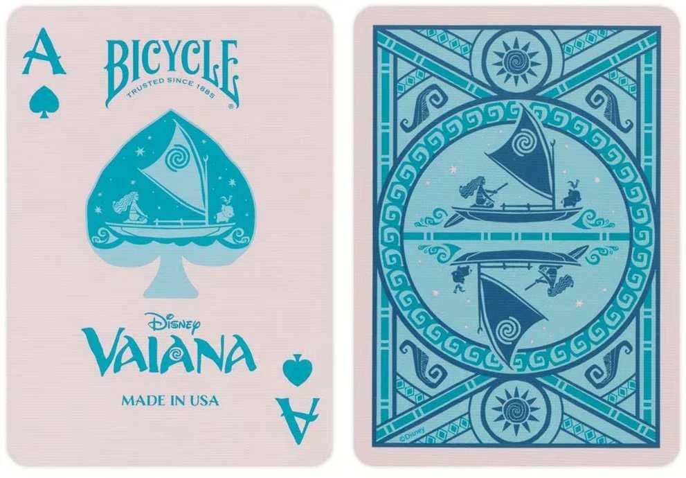 Kortų Žaidimas - Disney Vaiana Bicycle Kaladė 52 Kortos su Džokeriais