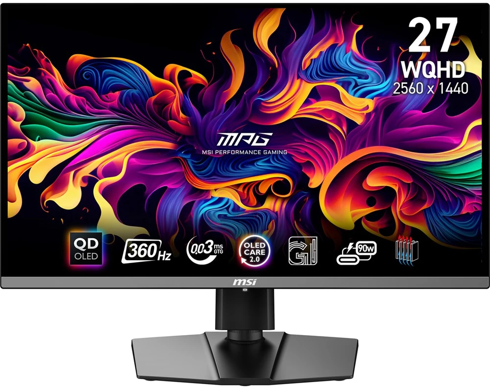 Žaidimų monitorius MSI MPG 271QRX, 26.5" QHD (2560x1440) QD-OLED, 360Hz, 0.03ms, HDR, USB-C