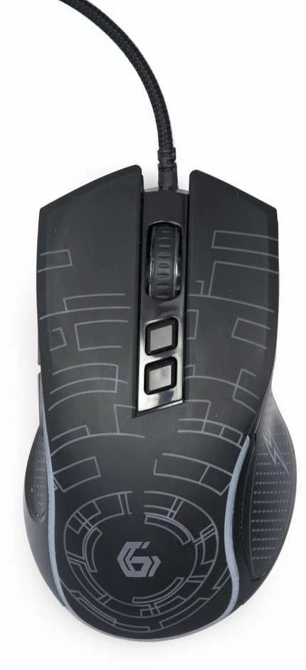 Gembird USB LED Pelė žaidimams MUS-6B-GRAFIX-01 Juodas