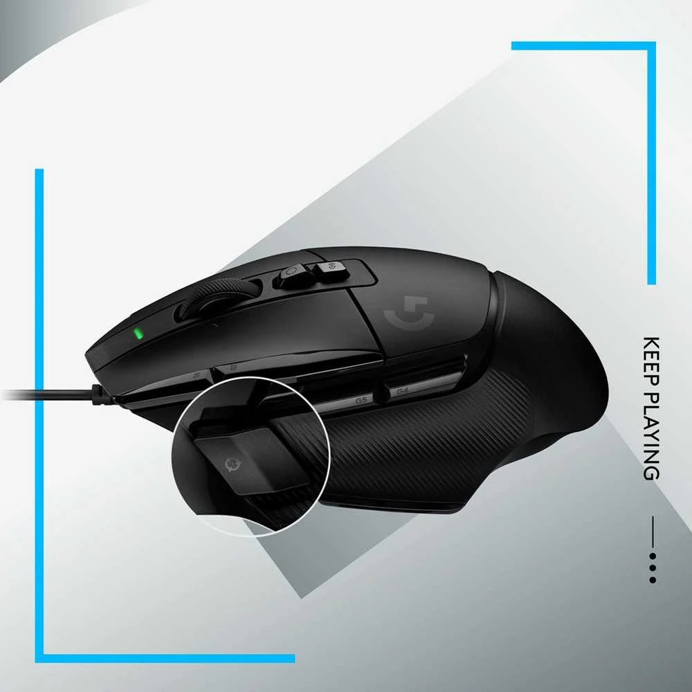Žaidimų pelė su laidu Logitech G502 X, Juodos spalvos