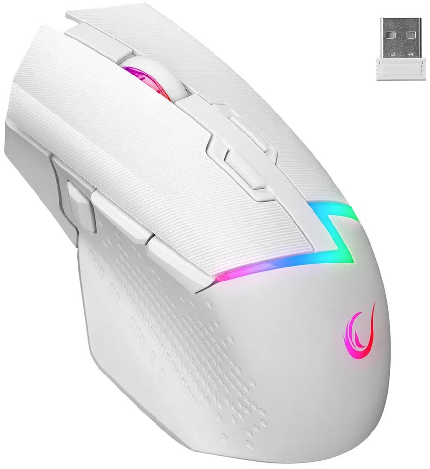 RAMPAGE DROP M3 V2 24000 DPI Baltas Belaidė pelė