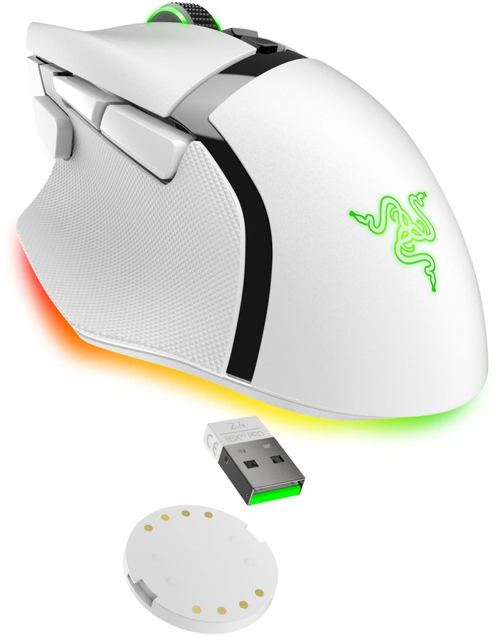 Razer | Basilisk V3 Pro | Wireless | Pelė žaidimams | Bluetooth | Baltas | Yes