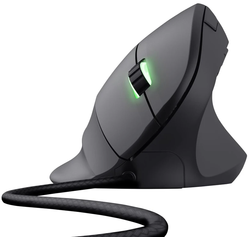 TRUST GXT 144 Rexx Ergonominė vertikali pelė su laidu | 10000 DPI