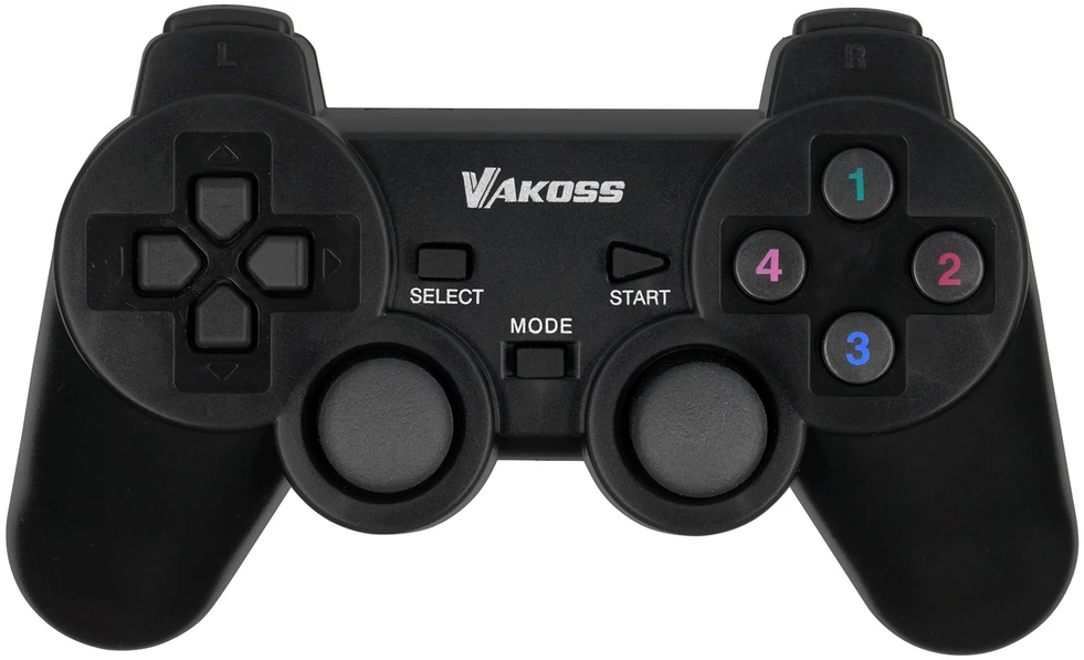 „Vakoss GP-4705BK“ žaidimų valdiklis, Juodas, RF žaidimų pultas, analoginis / skaitmeninis, kompiuteris, „PlayStation 3“