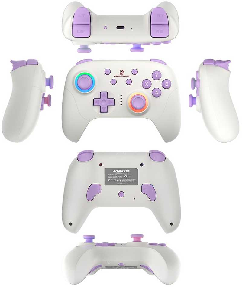 Gamepad ANBERNIC P01 rusvai gelsvas Baltas
