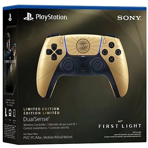 „Sony PlayStation 5 DualSense“ belaidis valdiklis, riboto leidimo – „007 First Light™ Gold“