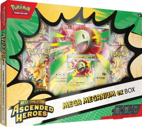 Žaislai, Žaidimai ir Kolekcionavimas - Pokémon TCG Mega Evolucija Pakilusių Herojų Mega Meganium ex Dėžutė