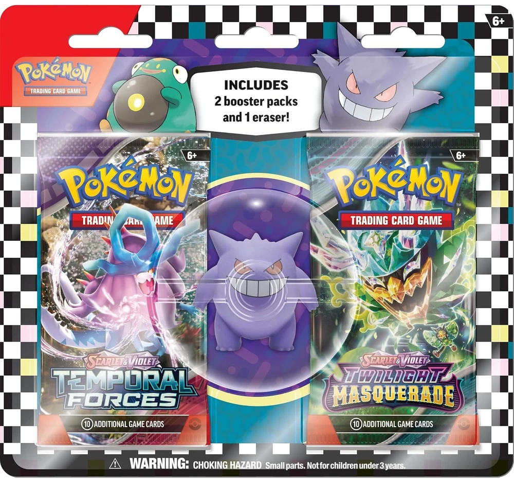 „Pokemon Pokemon TCG“ – „Grįžimas į mokyklą“ trintukų rinkinys blisterinėms plokštelėms, 2024 m. – „Gengar“