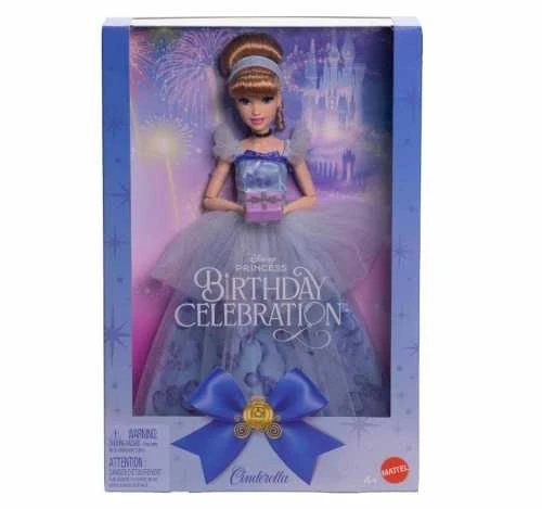 Žaislas - Mattel Disney Princess Gimtadienio Šventė Pelenė Lėlė, šventinė apranga