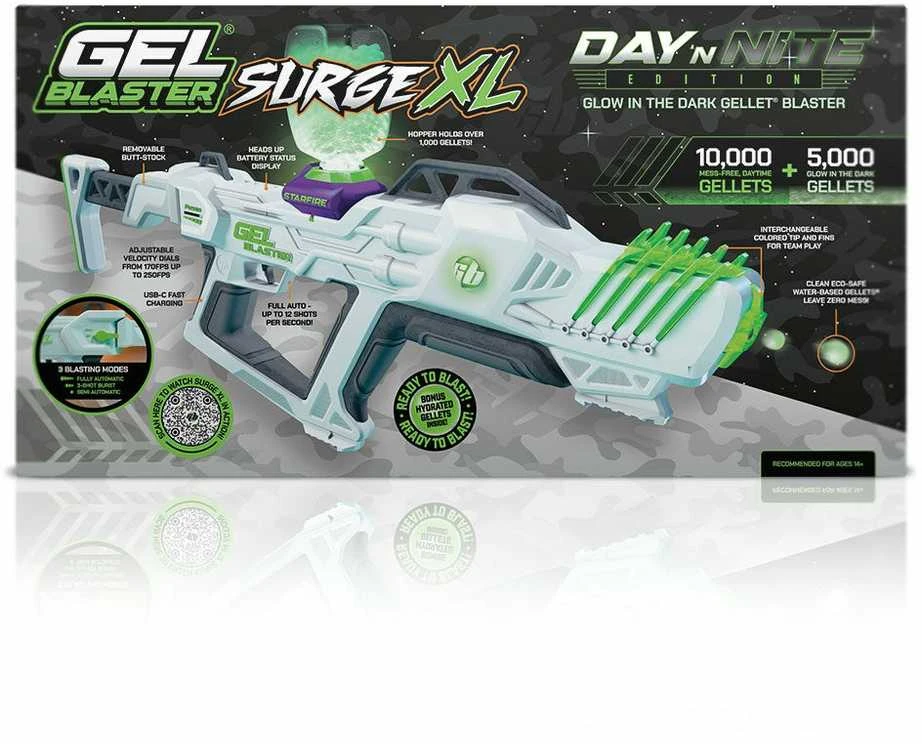 Žaislinis Ginklas - Gel Blaster Surge XL Day 'N' Nite edition