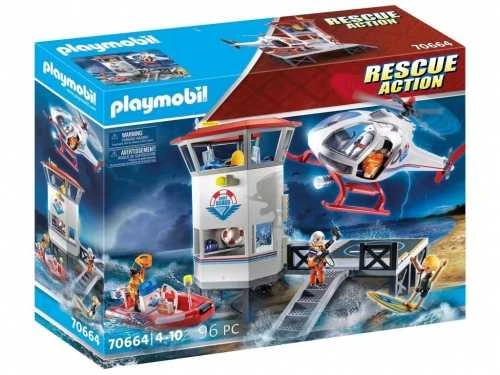 Žaislų Rinkinys - Playmobil 70664 Pakrantės Sargybos Štabas Su Gelbėjimo Laivu Ir Figūrėlėmis - Daugiaspalvis