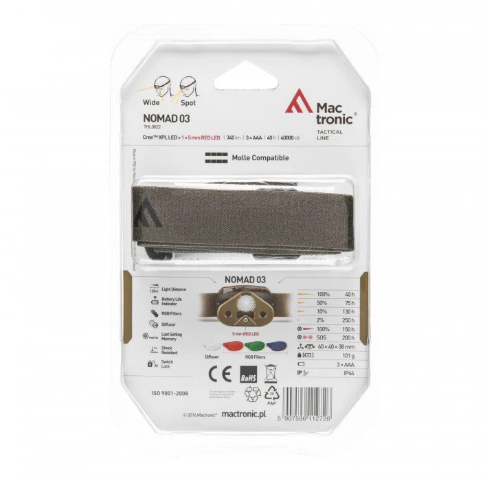 MacTronic Nomad 03 galinė prožektorinė lemputė + NVG THL0022MN