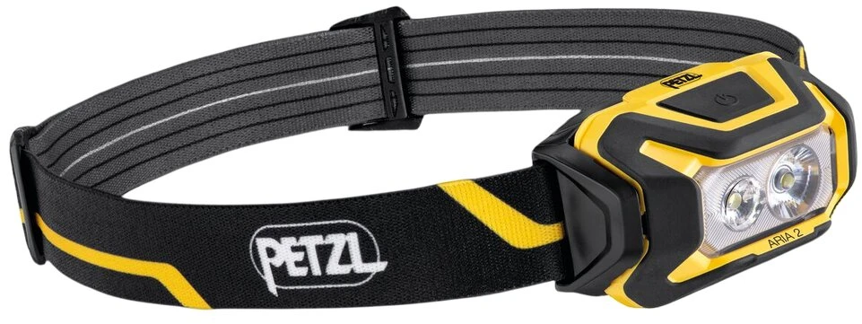 Žibintas - Petzl Aria 2, 450 Liumenų, 100m Spindulio Atstumas, IP67 Atsparus Vandeniui, Juodas/Geltonas