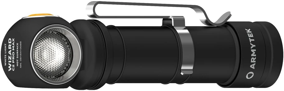 Žibintuvėlis - Armytek Wizard C2 Pro Max 4000 Liumenų, USB Įkraunamas, IP68 Atsparus Vandeniui Juodas