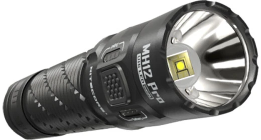 Žibintuvėlis - Nitecore MH12 Pro 3 300 liumenų, įkraunamas per USB-C, 505 m spindulys, 5 300 mAh