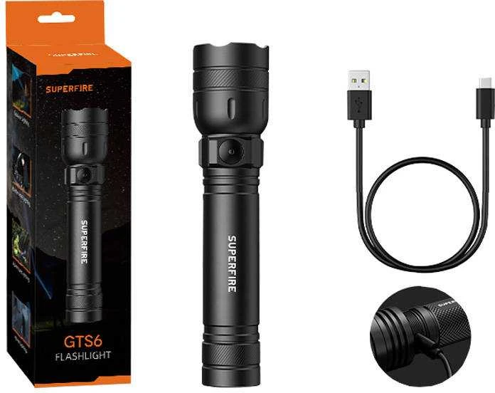 Žibintuvėlis Superfire GTS6, 360lm, USB-C