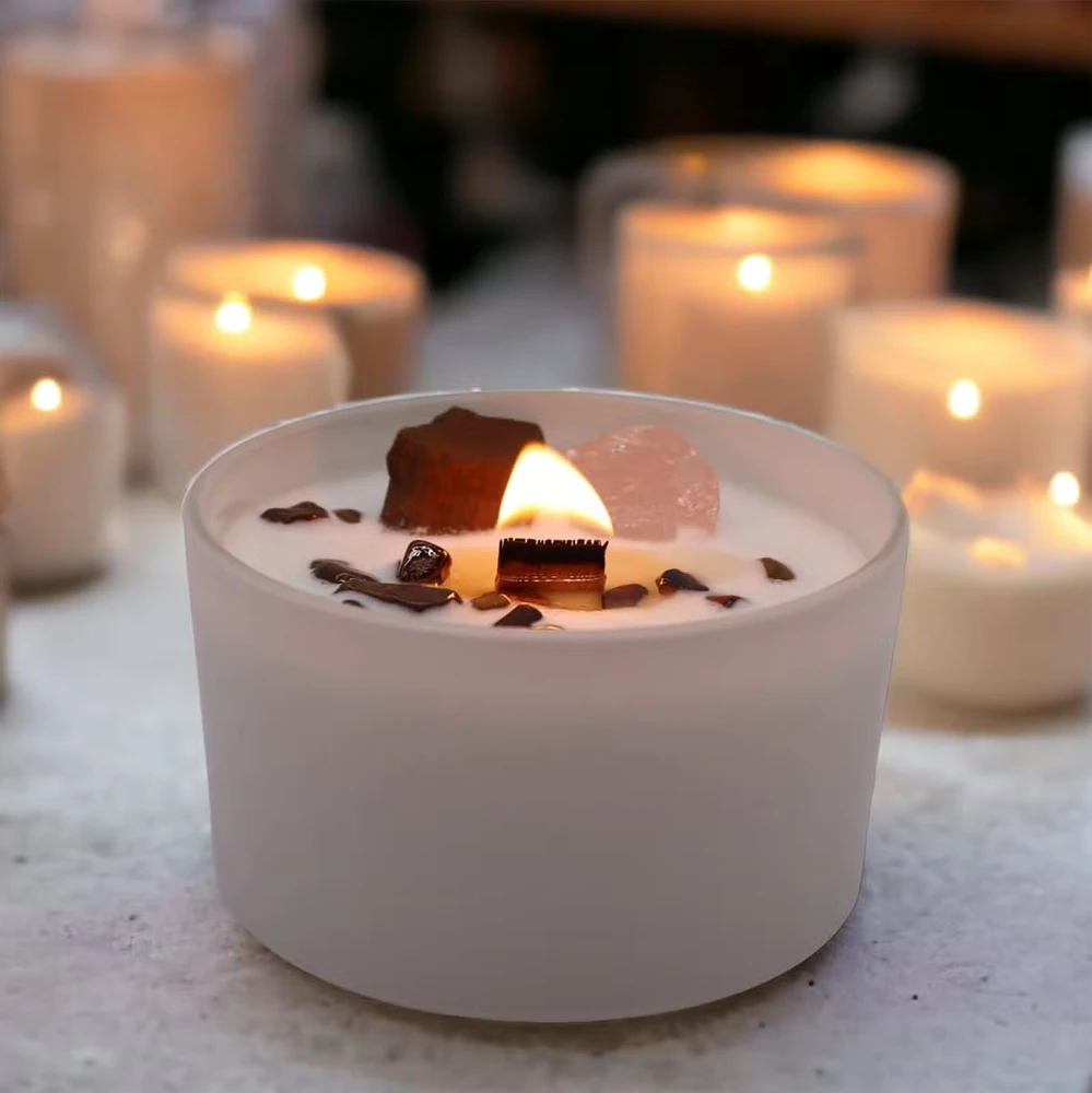 Žvakė - Ancient Wisdom Sacred Chakra Crystal Candle – Sapnų Iššaukimas