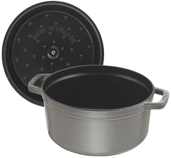Ketaus puodas STAUB Cocotte 20cm 2,2l, grafito spalvos