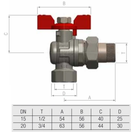 Arco Ventilis 154304 kampinis, 3/4", vidinis/išorinis sriegiai