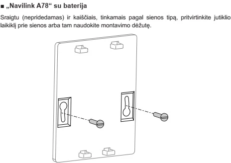 Atlantic Kambario termostatas Navilink A78. Maitinimas 2xAA baterijos