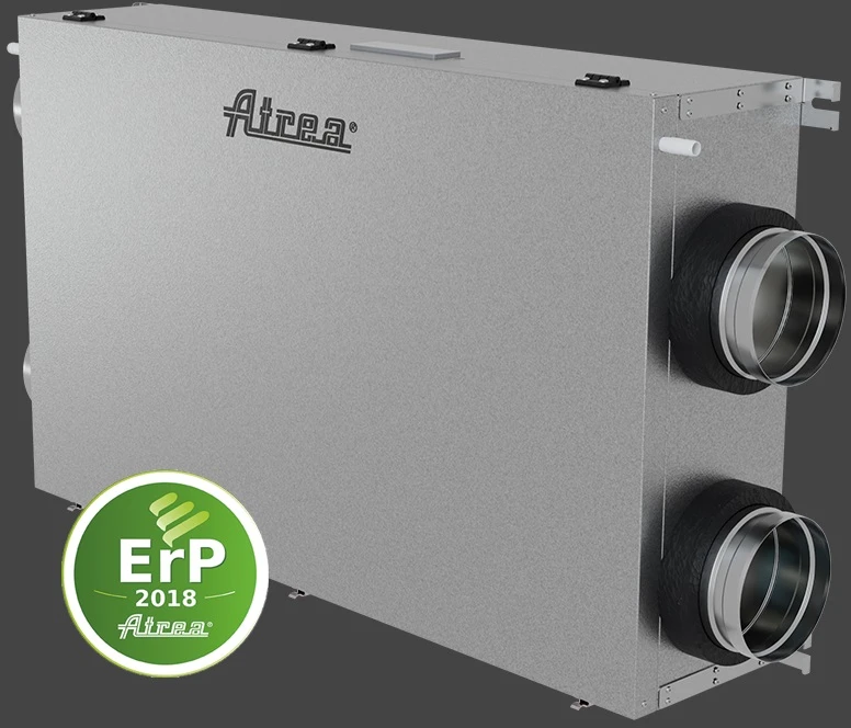 Atrea Rekuperatorius Duplex 200 Easy2.CP 200m³/h su vid. pašildytuvu ir CPA pult.