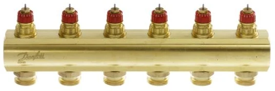 Danfoss Grindinis kolektorius FHF-6, be sr. mat., MANIFOLD 6+6